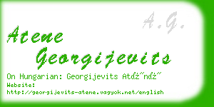 atene georgijevits business card
